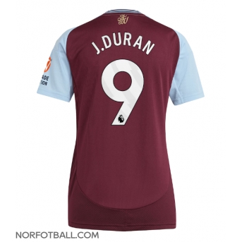 Billige Fotballdrakt Aston Villa Jhon Duran #9 Replika Hjemmedrakt Dame 2024-25 Kortermet